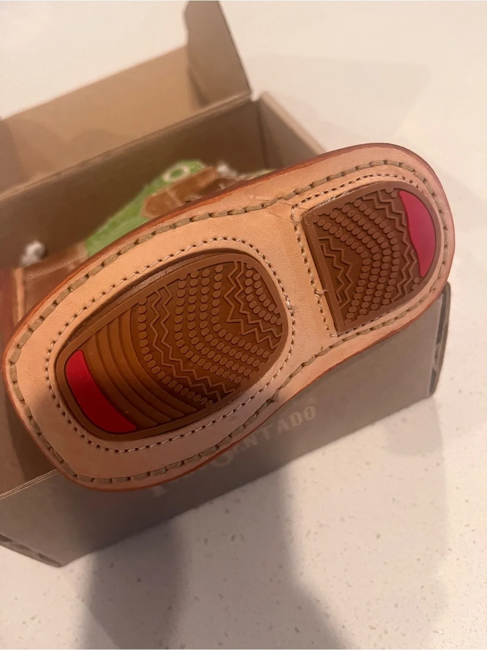Green & Brown Baby Booties - Handcrafted Boots